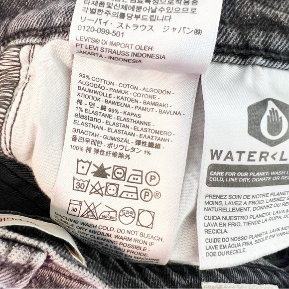 LEVI’S GRAY WEDGIE RAW HEM BUTTON FLY HIGH RISE JEANS WOMENS SZ 26 - Picture 5 of 7